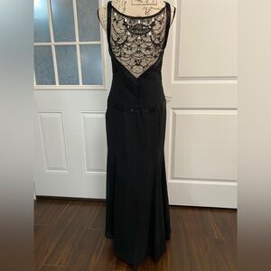 Black Evening Gown w/Elegant Detail